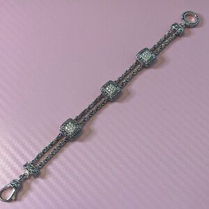 Angela by John Hardy 925 silver and CZ bracelet. 7.5 inches